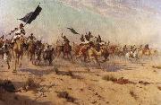 The Flight of the Khalifa after his defeat at the battle of Omdurman, 2nd September 1898